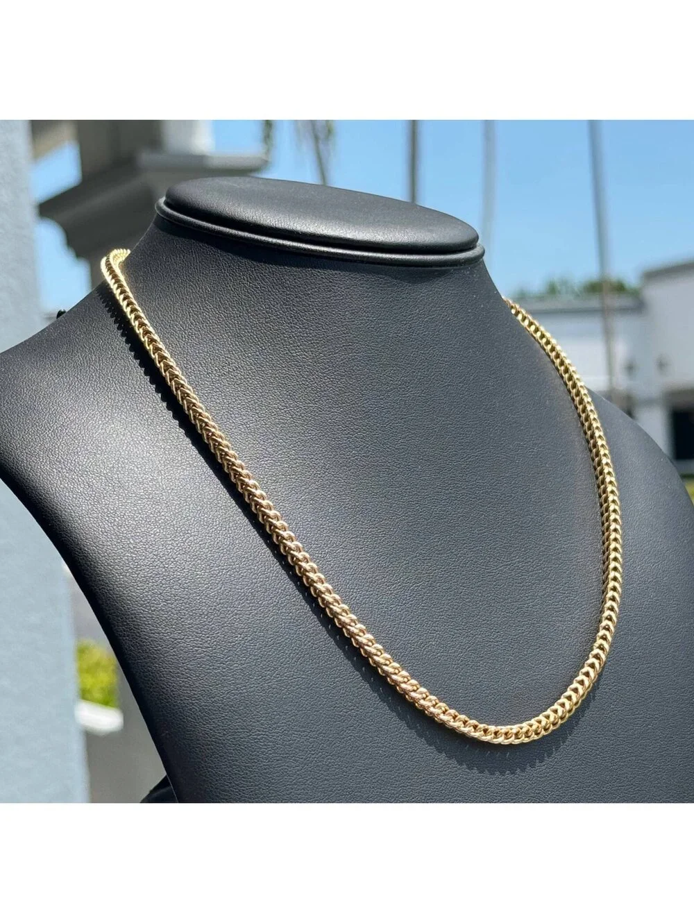 Jewelry 10k Yellow Gold Franco link 26.50” Chain necklace 18.30 grams 4.00mm